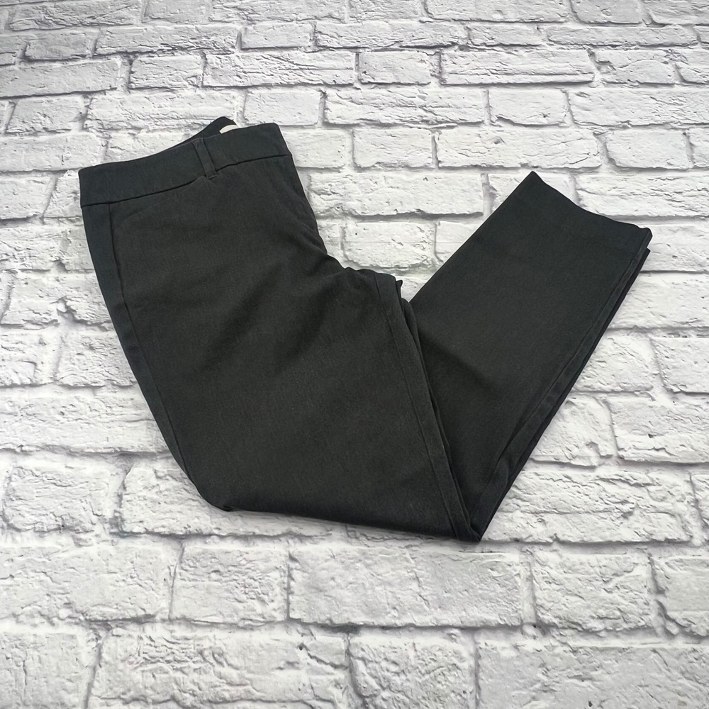 Loft Outlet Women Skinny Ankle Pants Grey Size 10 Dress Trousers Business Casual